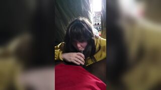 Huge Dick Tiny Chick: small girls blowing a bbc trucker #1