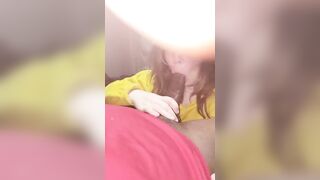 Huge Dick Tiny Chick: small girls blowing a bbc trucker #4