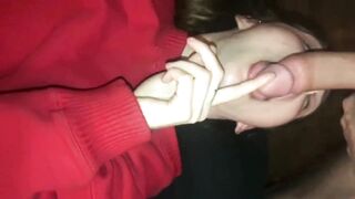 Huge Dick Tiny Chick: Face fucked by long cock #3