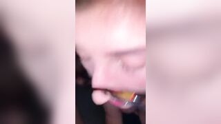 BBC Blowjob: Nerdy glass girls sloppy deepthroating skills #3