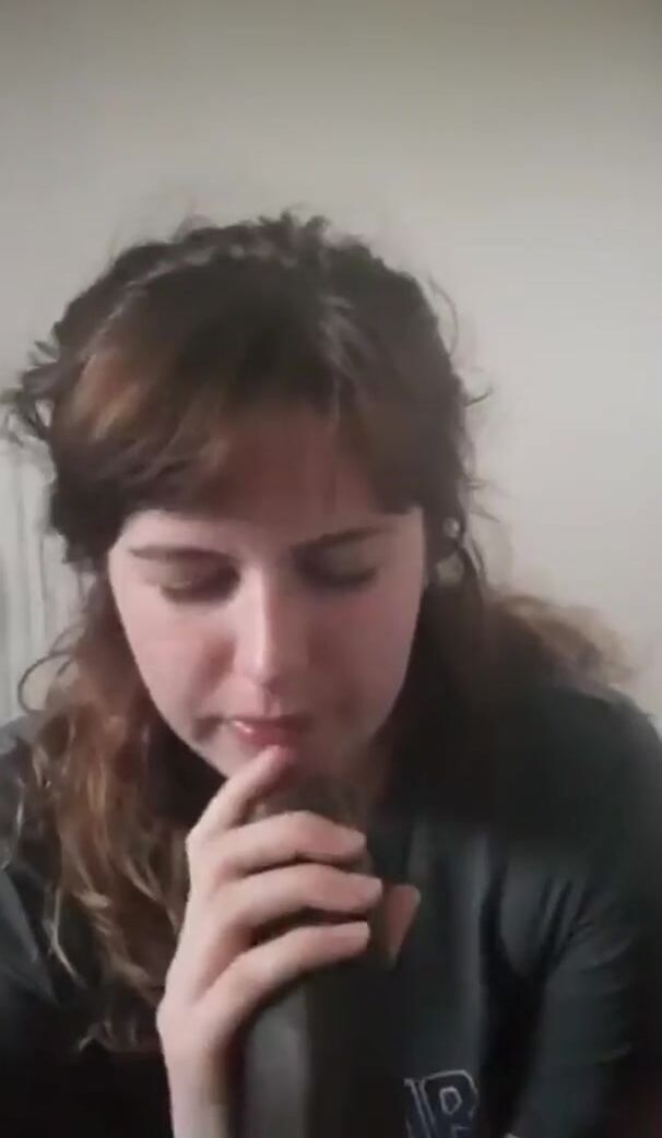 Nerdy Girl Sucking BBC