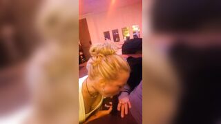 BBC Blowjob: Hot blonde give head after party #3