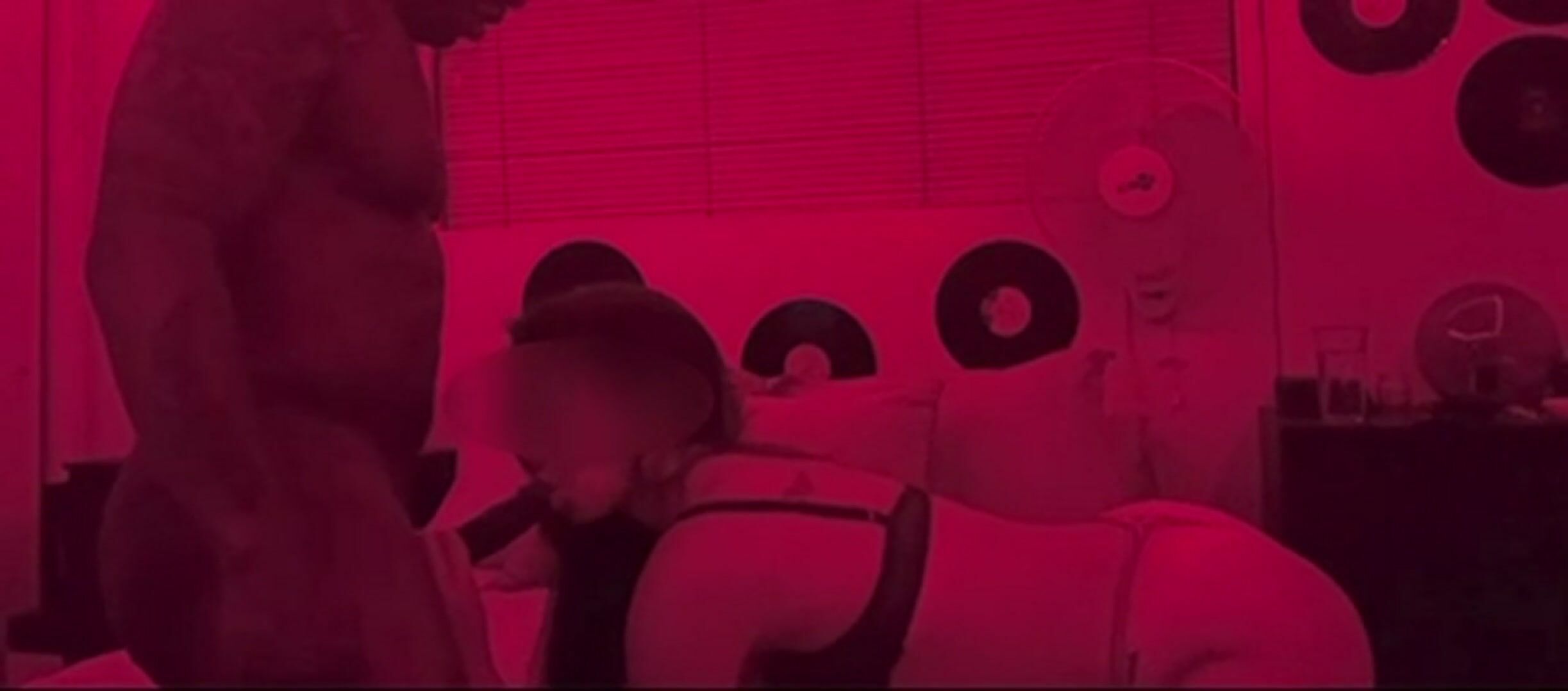 BBC touching the back of her throat