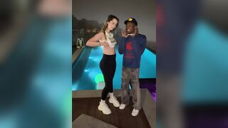 Teen having fun with a black friend